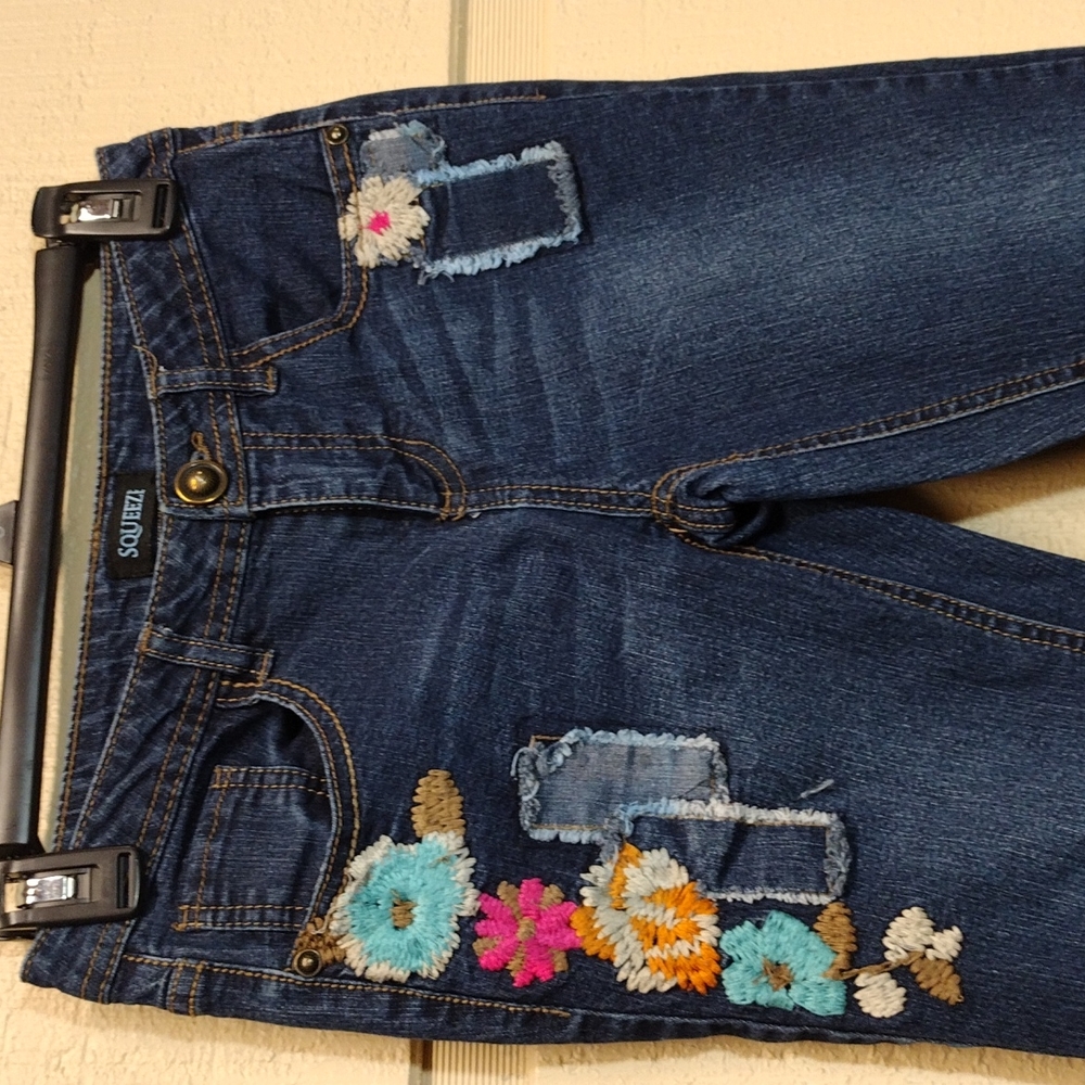 SQUEEZE embroidered boho style jeans 12